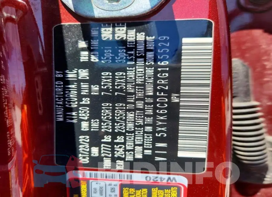 5XYK6CDF2RG165529 Photo# 13