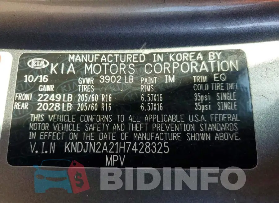 KNDJN2A21H7428325 Photo# 12