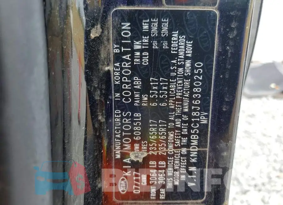KNDMB5C18J6380250 Photo# 13