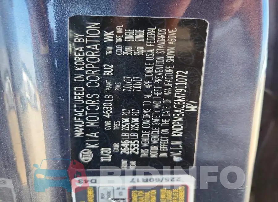 KNDPM3AC6M7911072 Photo# 14