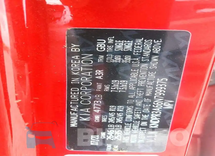 KNDPR3A66N7999375 Photo# 13