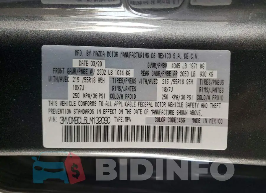 3MVDMBCL6LM132090 Photo# 13