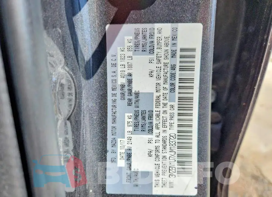 3MZBN1U7XJM183720 Photo# 12