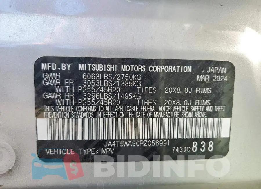 JA4T5WA90RZ056991 Photo# 13