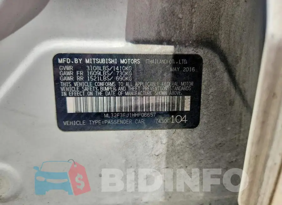 ML32F3FJ1HHF06657 Photo# 12