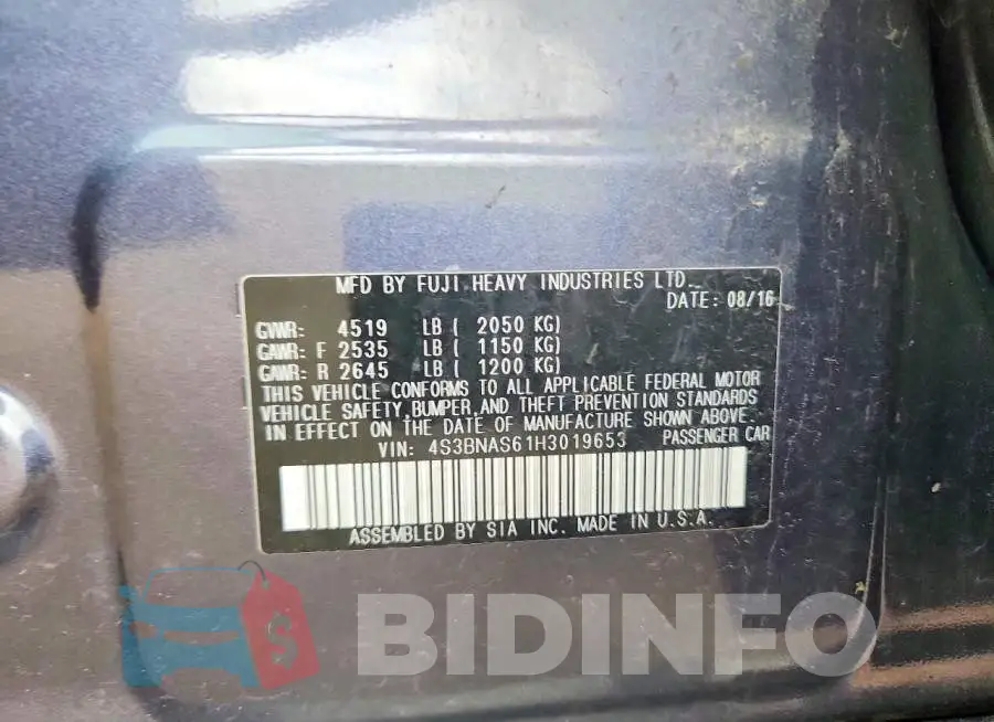4S3BNAS61H3019653 Photo# 12