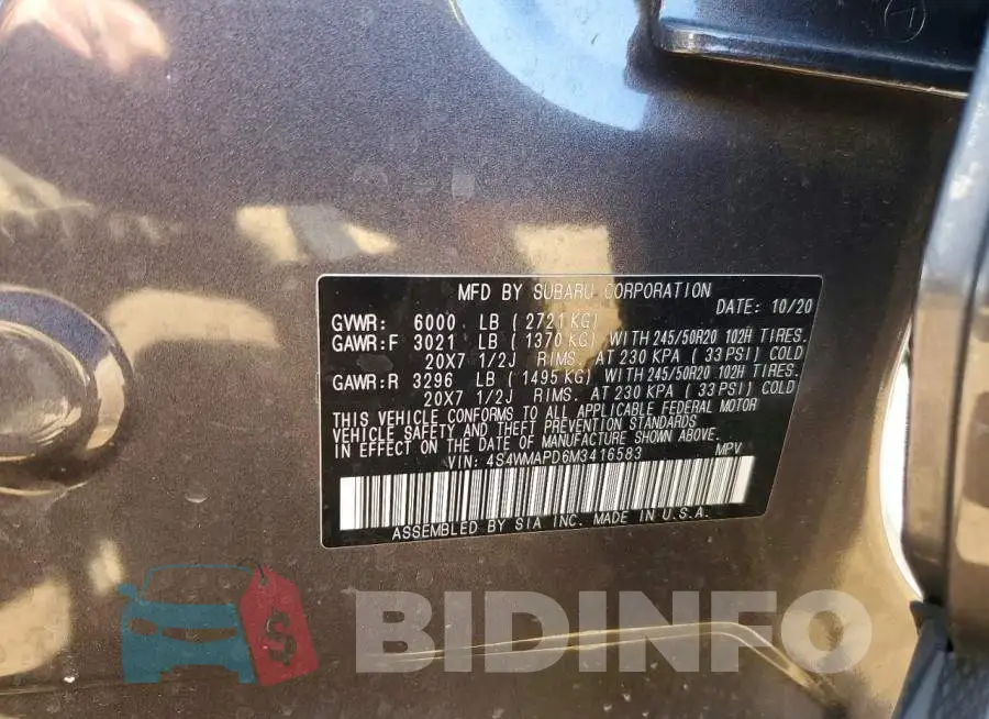 4S4WMAPD6M3416583 Photo# 12