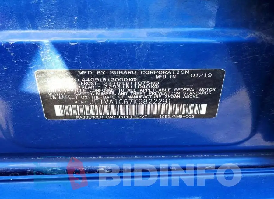 JF1VA1C67K9822291 Photo# 13