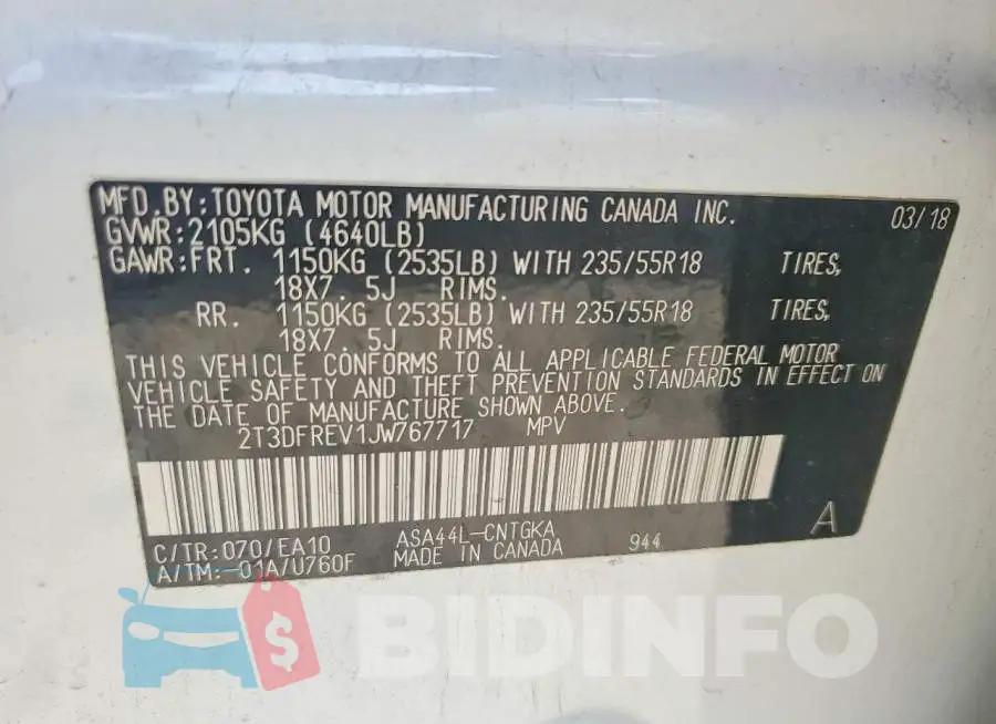 2T3DFREV1JW767717 Photo# 13