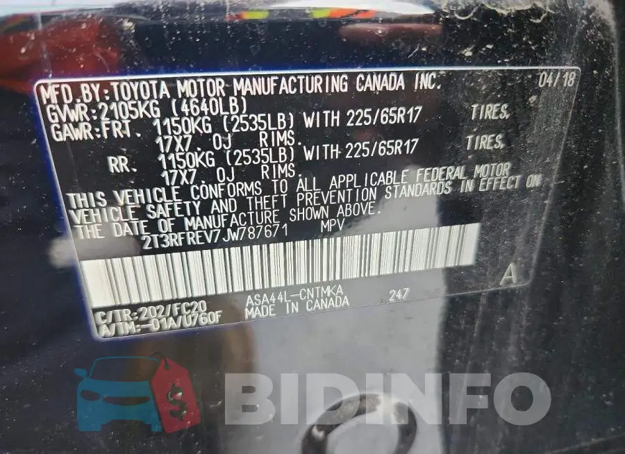 2T3RFREV7JW787671 Photo# 13