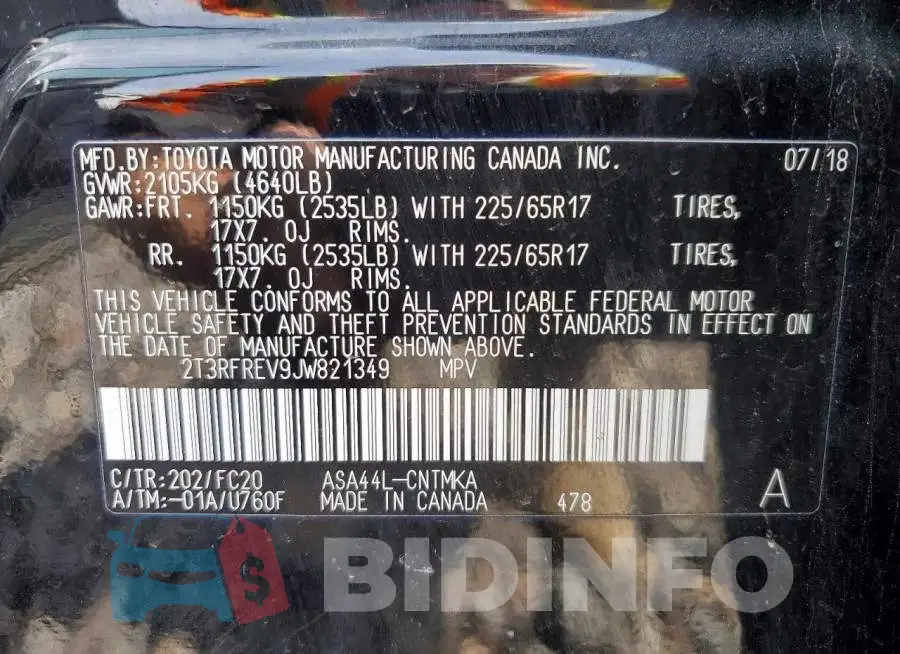 2T3RFREV9JW821349 Photo# 13