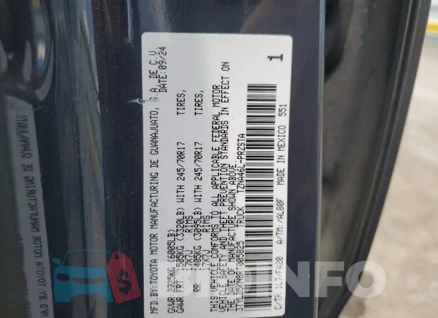 3TYLD5KN8RT005825 Photo# 13