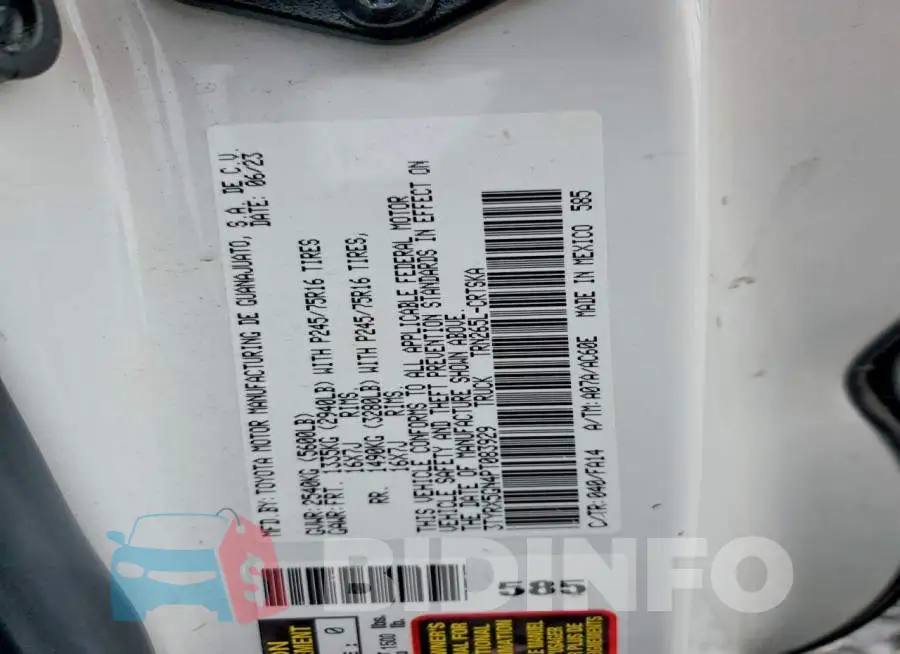 3TYRX5GN4PT083929 Photo# 12