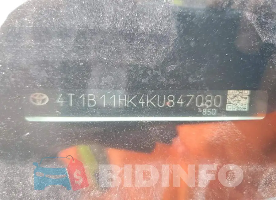 4T1B11HK4KU847080 Photo# 12