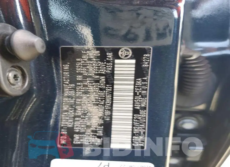 4T1BF1FK9HU677831 Photo# 13