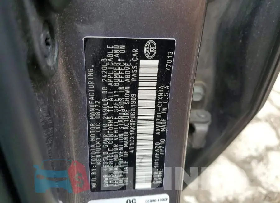 4T1C31AKXPU601909 Photo# 12