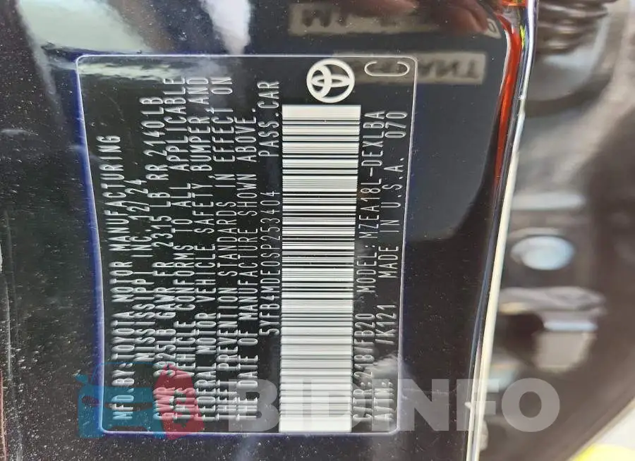 5YFB4MDE0SP253404 Photo# 12
