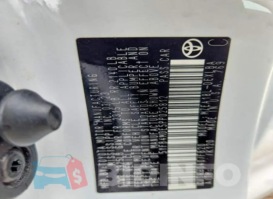 5YFB4MDE5PP025812 Photo# 13