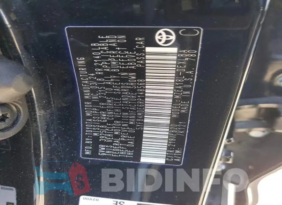 5YFB4MDE6RP148568 Photo# 12