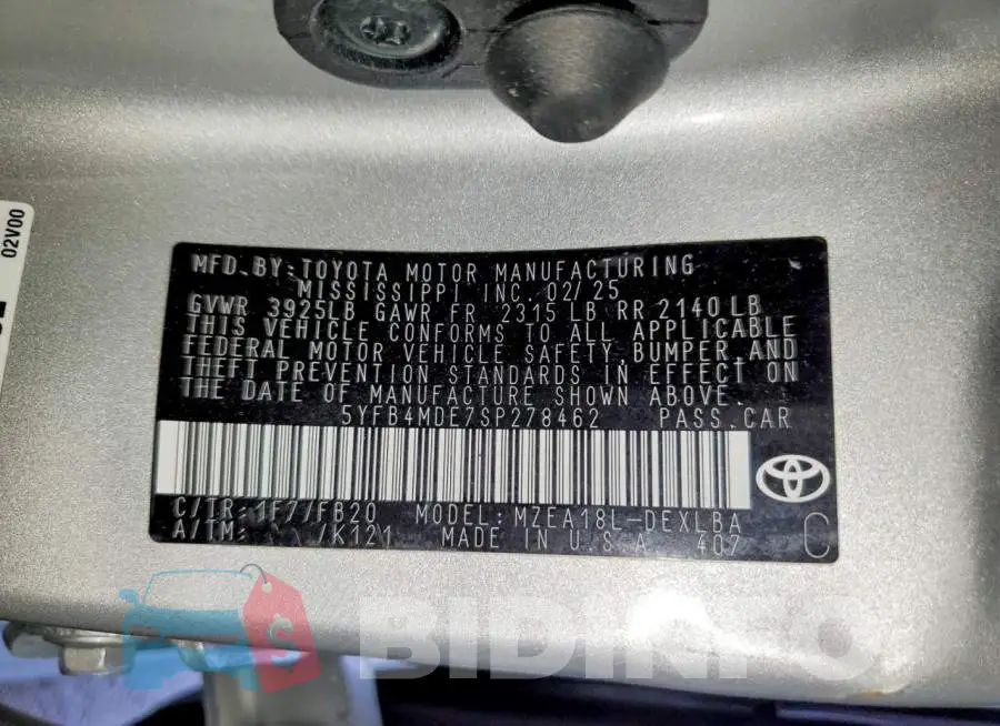 5YFB4MDE7SP278462 Photo# 13