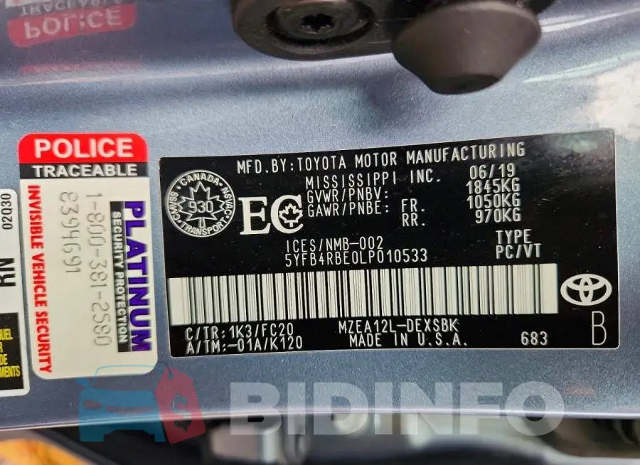5YFB4RBE0LP010533 Photo# 12