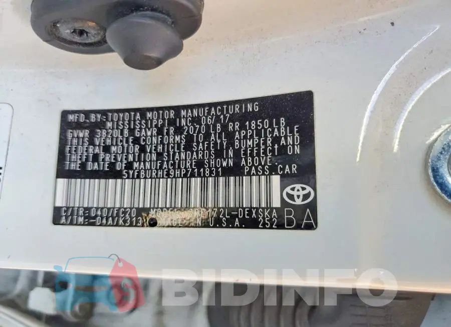5YFBURHE9HP711831 Photo# 13
