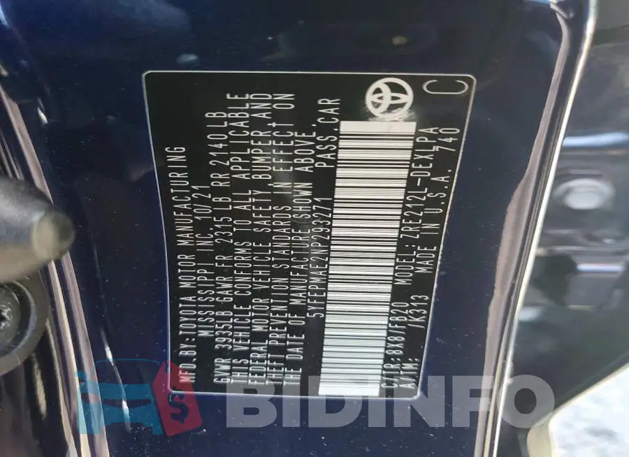 5YFEPMAE2NP293271 Photo# 12