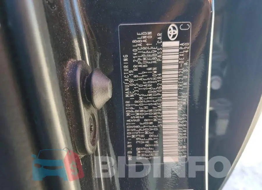 5YFEPRAE0LP062184 Photo# 12