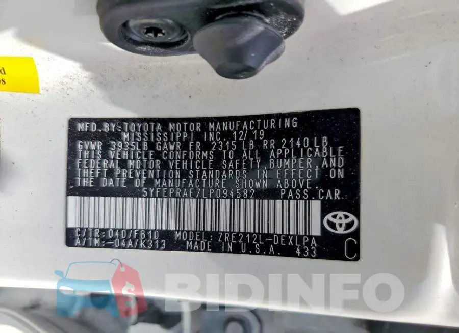5YFEPRAE7LP094582 Photo# 12