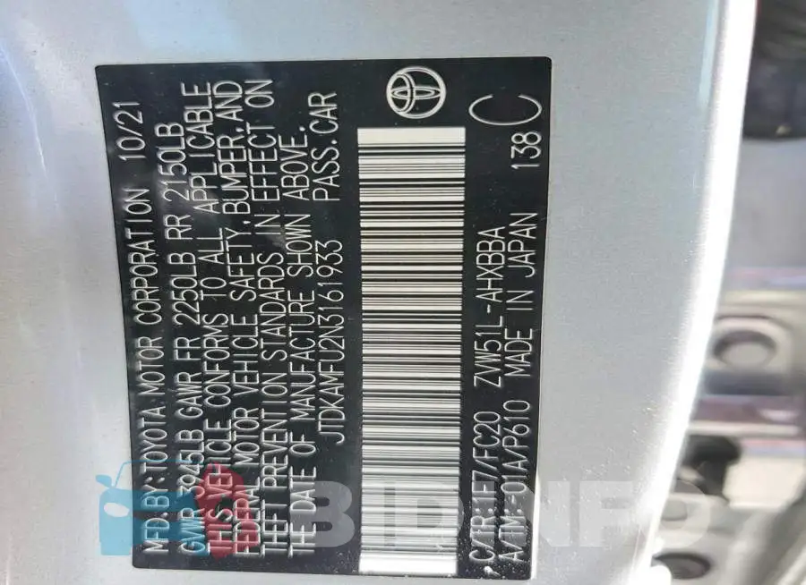 JTDKAMFU2N3161933 Photo# 12