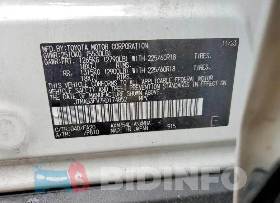 JTMAB3FV7RD174852 Photo# 12