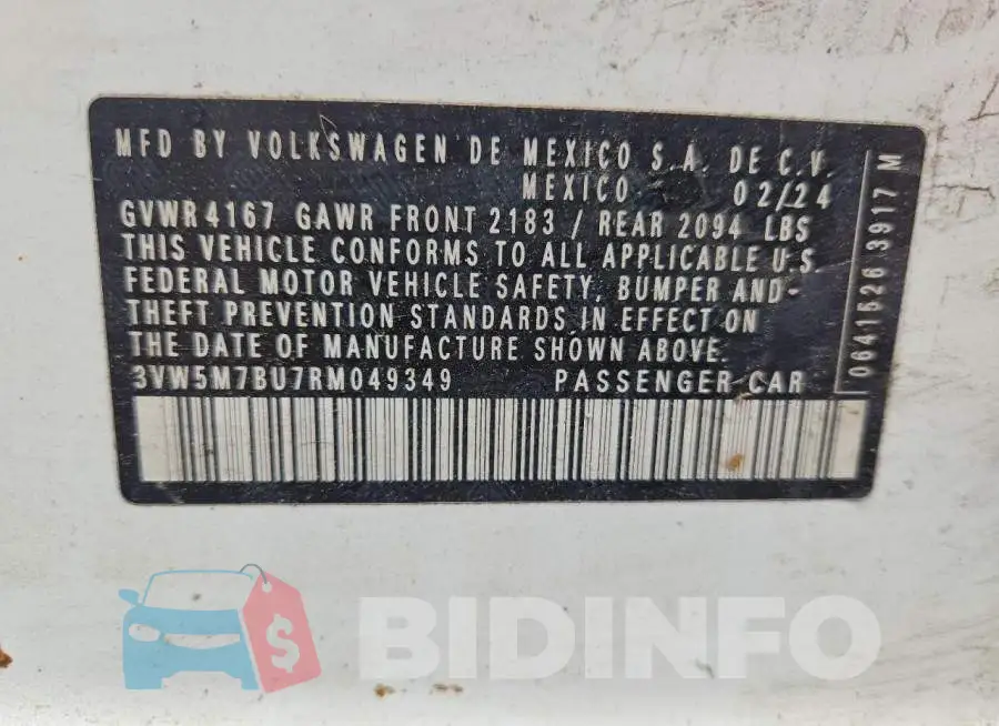 3VW5M7BU7RM049349 Photo# 12
