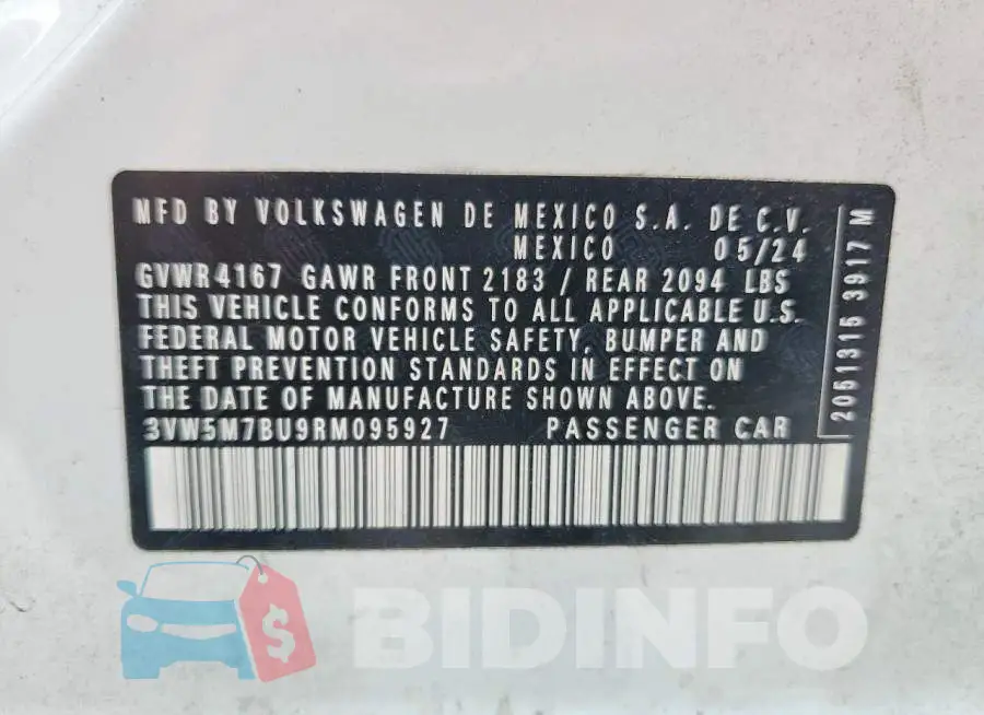 3VW5M7BU9RM095927 Photo# 12