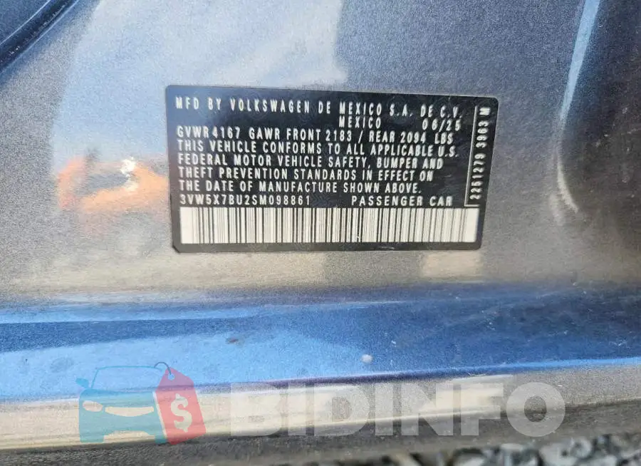 3VW5X7BU2SM098861 Photo# 12