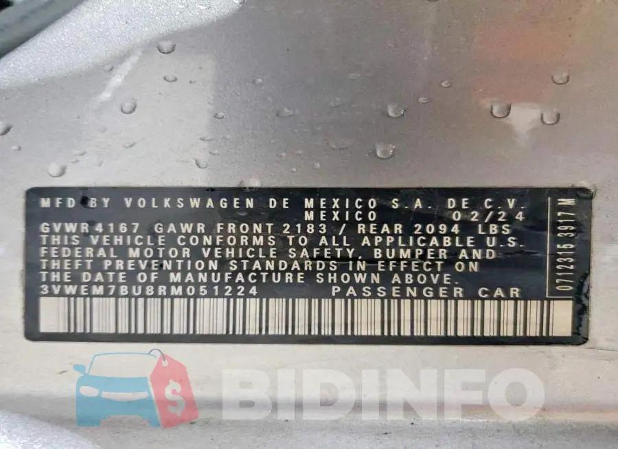 3VWEM7BU8RM051224 Photo# 12