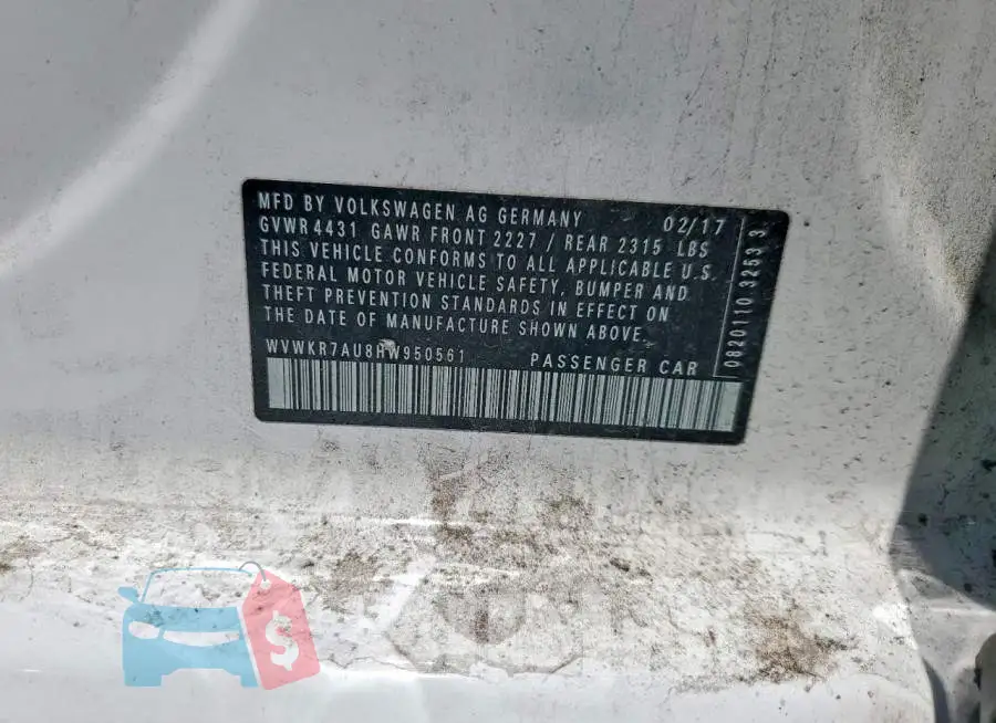 WVWKR7AU8HW950561 Photo# 12