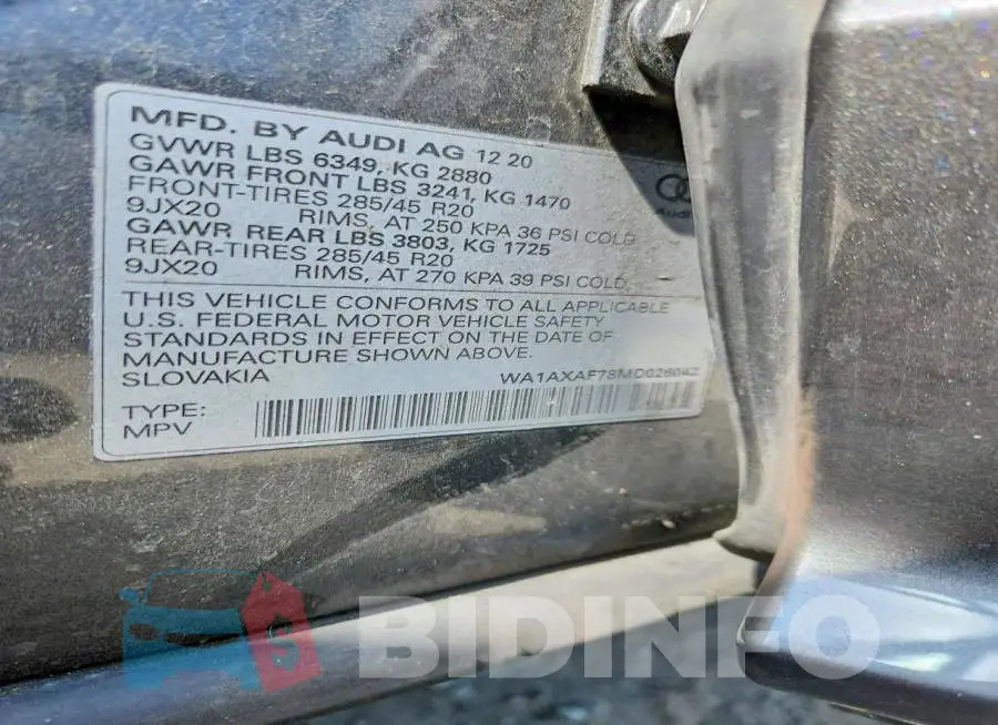 WA1AXAF78MD026042 Photo# 14