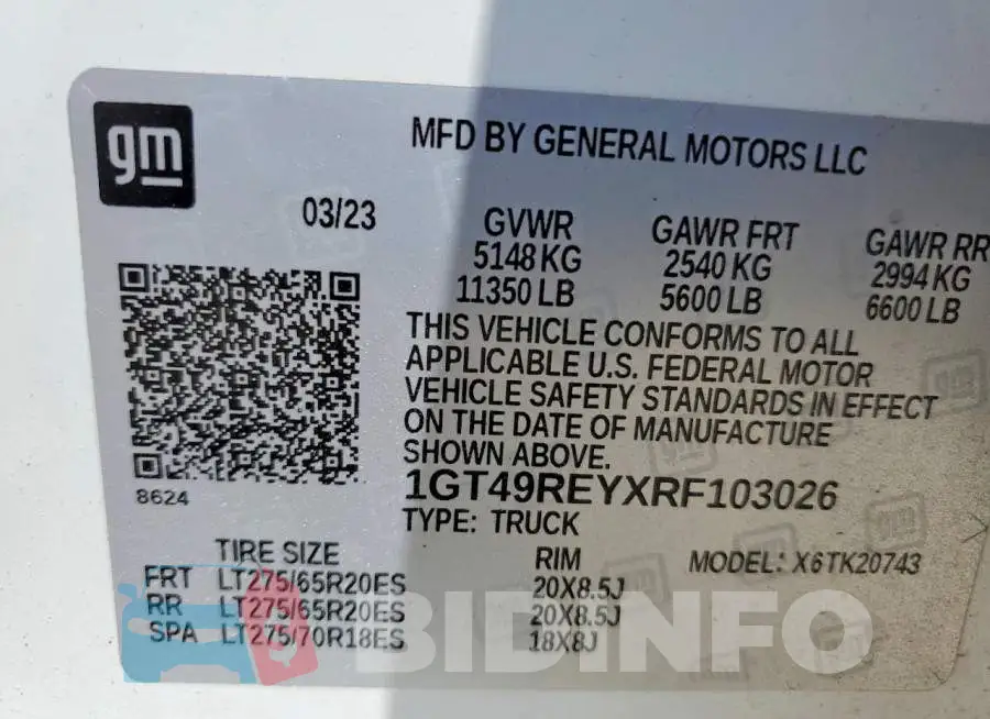 1GT49REYXRF103026 Photo# 13
