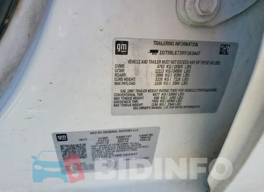 1GT59LE73RF163447 Photo# 12