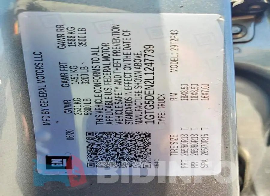 1GTG5DEN2L1247739 Photo# 12