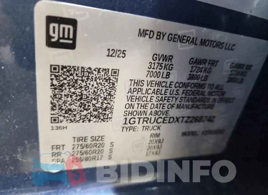 1GTRUCEDXTZ268742 Photo# 13