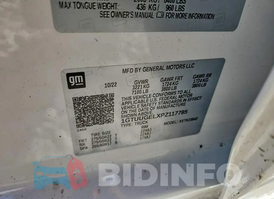 1GTUUGELXPZ117785 Photo# 12