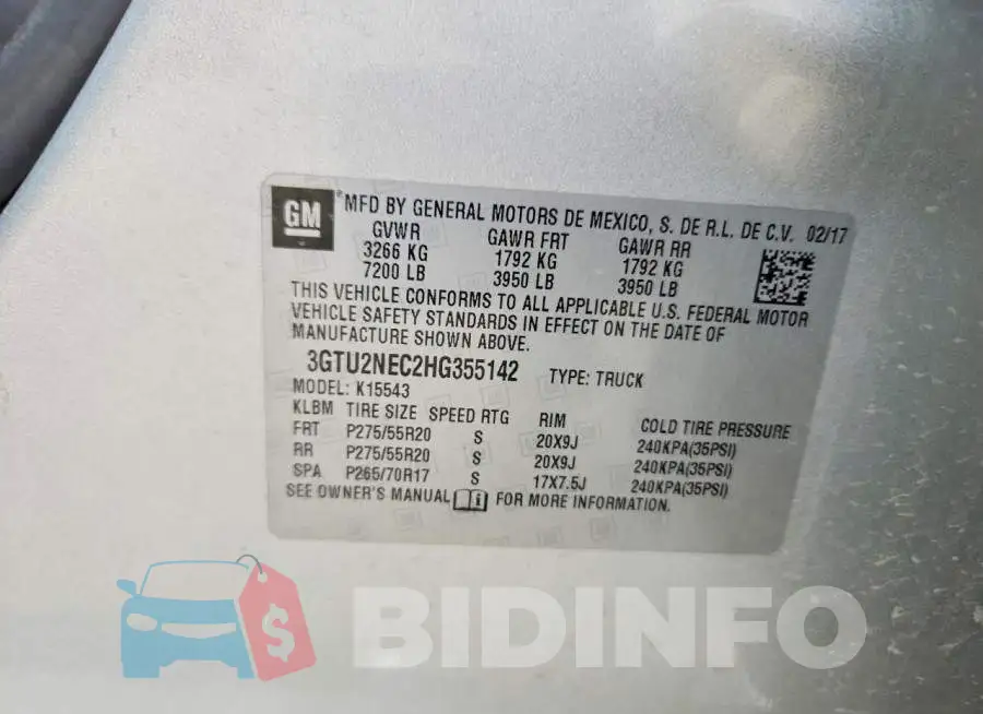 3GTU2NEC2HG355142 Photo# 12
