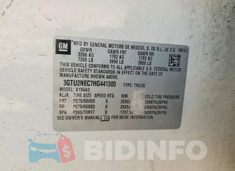 3GTU2NEC7HG441305 Photo# 12