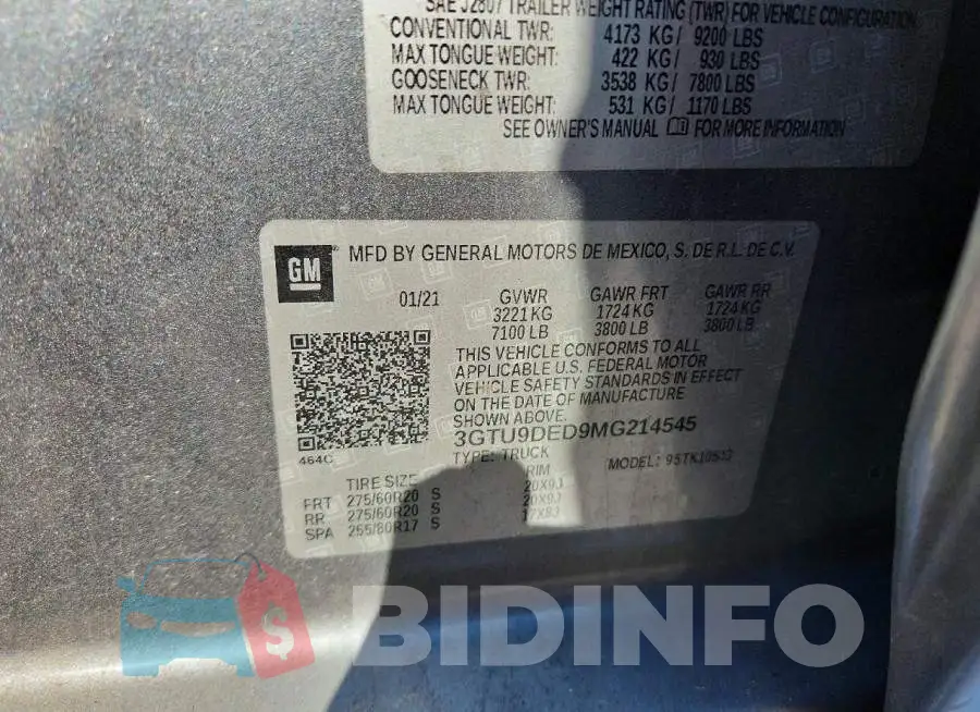 3GTU9DED9MG214545 Photo# 13