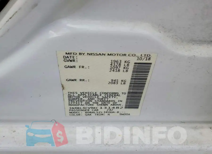 1N4BL4CV9KC131482 Photo# 12