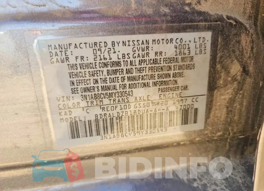 3N1AB8CV5MY330543 Photo# 12