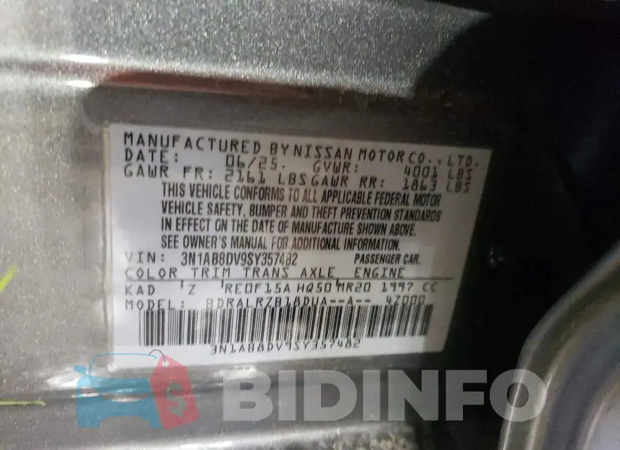 3N1AB8DV9SY357482 Photo# 13