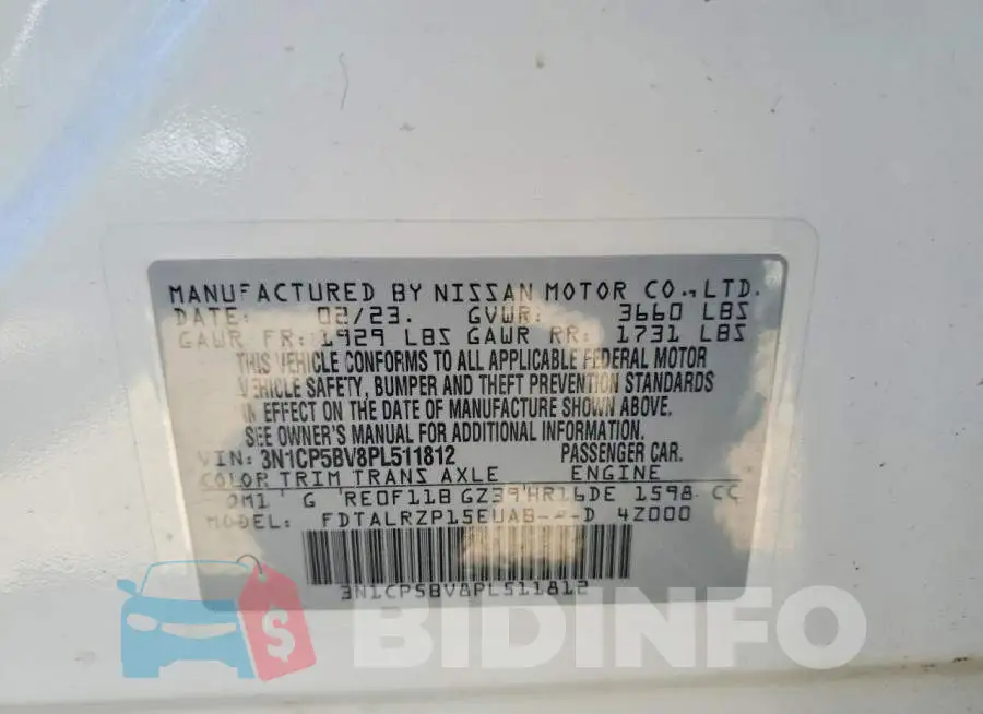 3N1CP5BV8PL511812 Photo# 12
