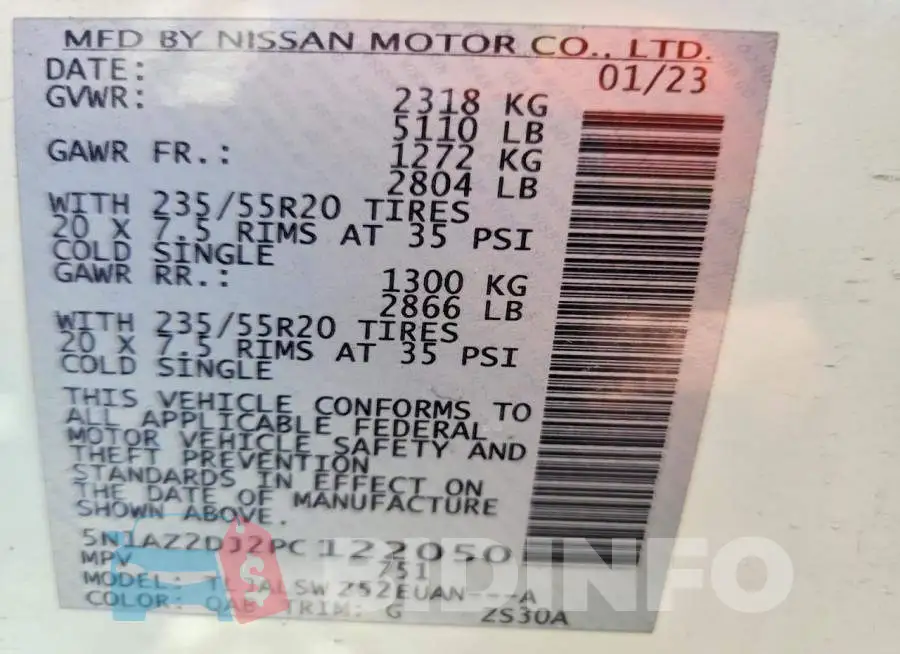 5N1AZ2DJ2PC122050 Photo# 13